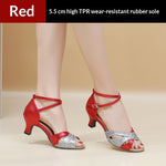 Womens Faux Suede Latin Dance Shoes